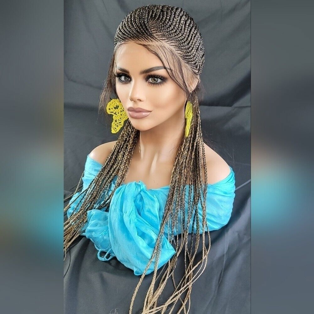Handmade Braided Wig with Updo and Ponytail - NWT Color 2/27 Ombre long Wig - Picture 4 of 15